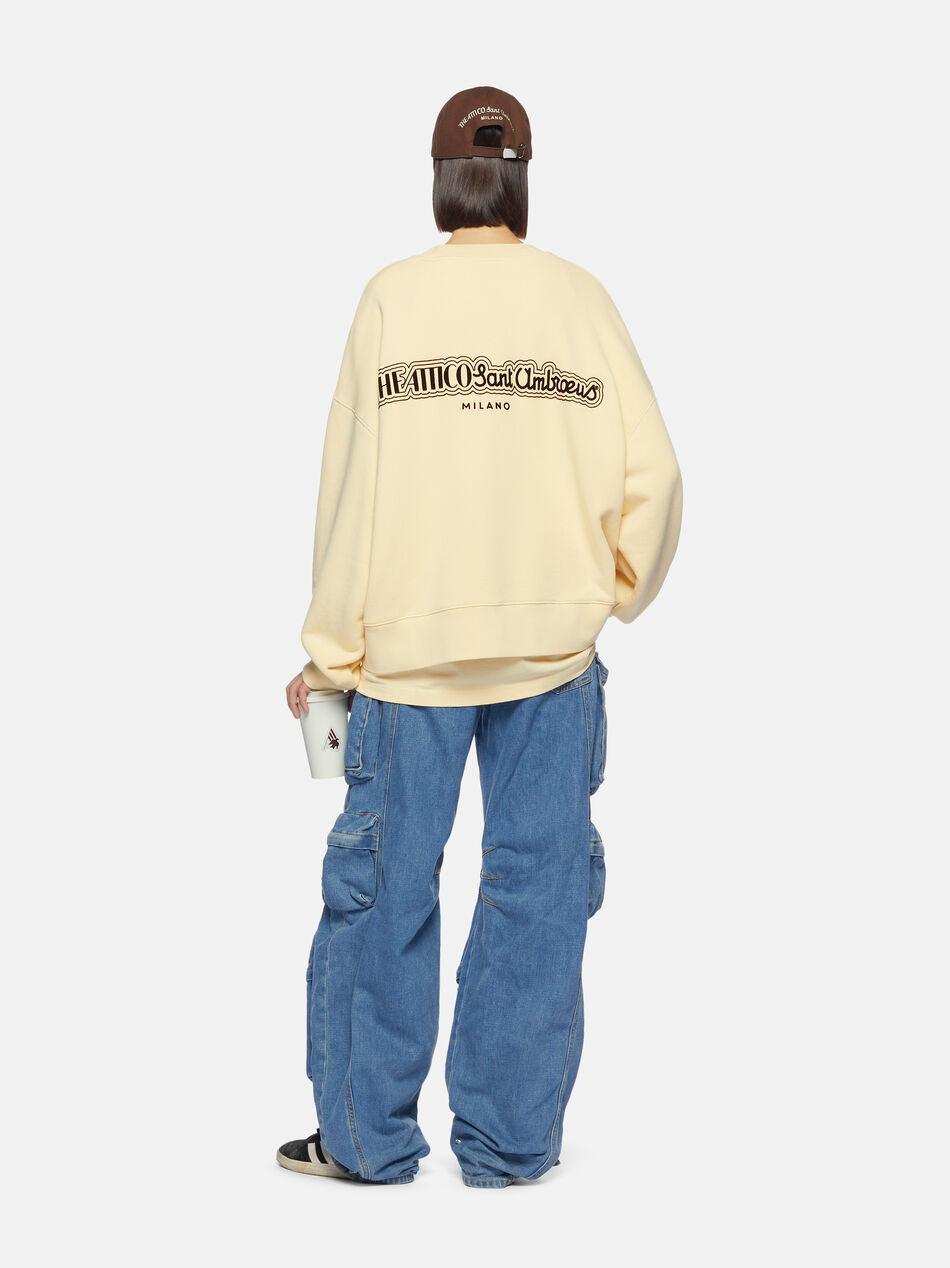 THE ATTICO The Attico Sant Ambroeus ivory sweatshirt Ivory SPFWCF12JF04507