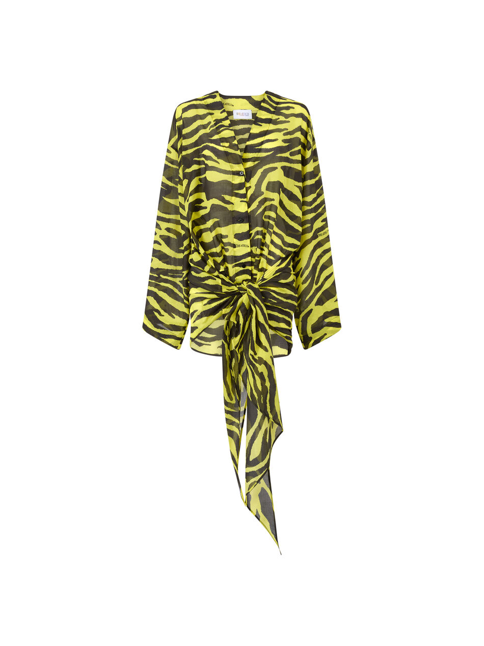 THE ATTICO Black and yellow mini dress BLACK/YELLOW 260WCA00404CCC134PR166