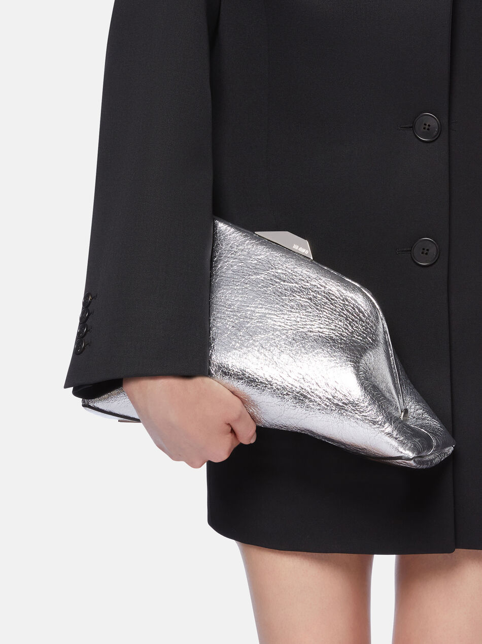 THE ATTICO ''Day Off'' silver shoulder bag SILVER 246WAH49L070002