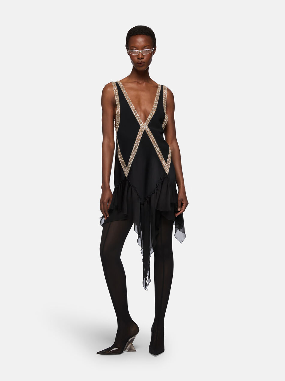 THE ATTICO Black mini dress Black 251WCA00437MIX059RA100