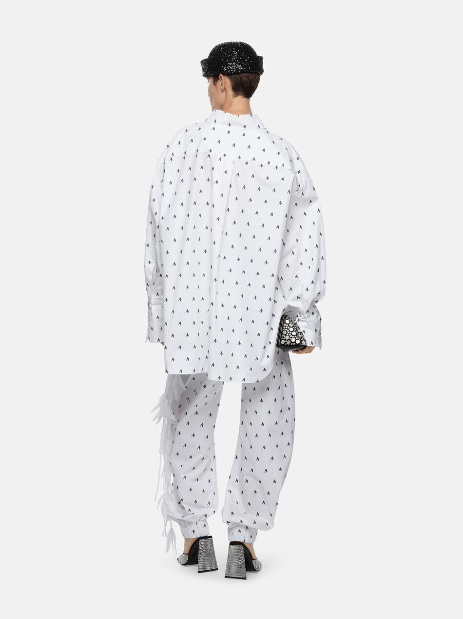 THE ATTICO ''Diana'' black and white shirt WHITE/BLACK 231WCH04C052R020