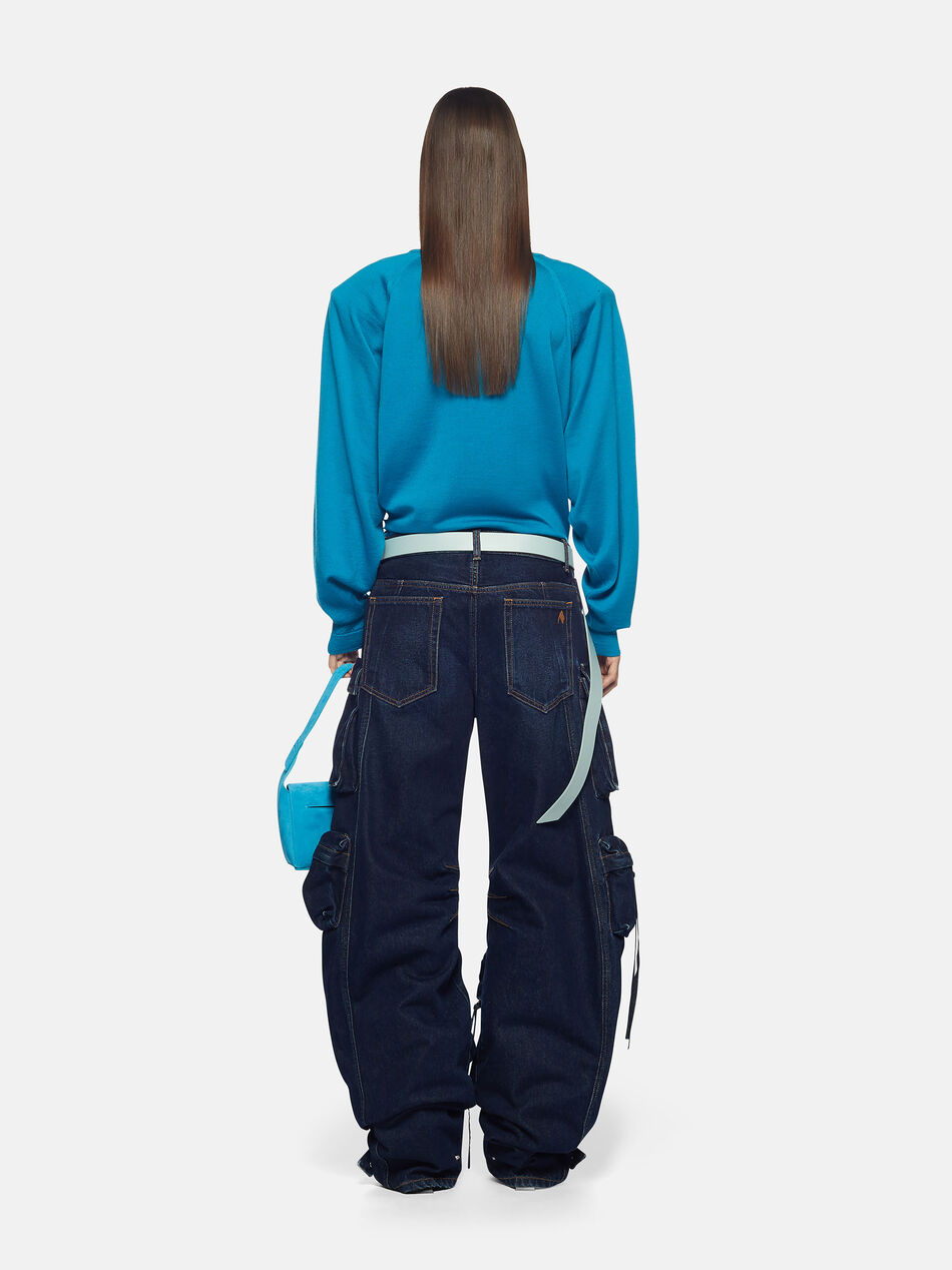 THE ATTICO ''Fern'' dark blue long pants dark blue 237WCP84D062240