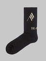 THE ATTICO Black bicolor sponge short socks  212WAK01C030202