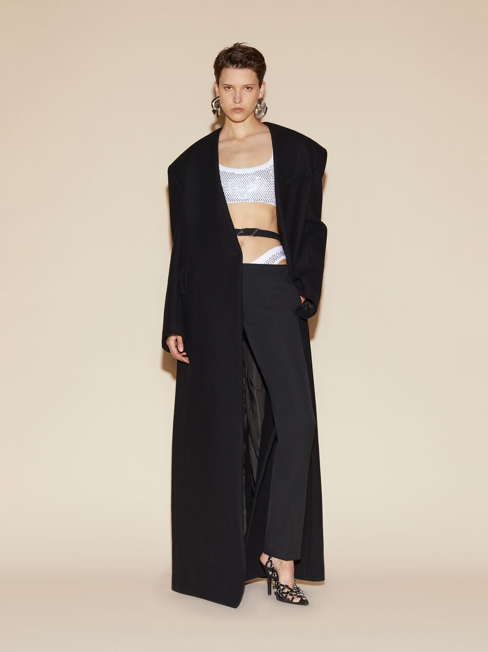 THE ATTICO Black long coat BLACK 246WCC58W051100