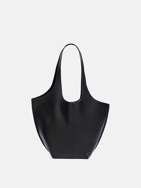 THE ATTICO ''La Scoop Large'' black shoulder bag Black 260WAH00066LBT019AA100