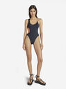 THE ATTICO Matte black swimsuit  215WBB08PA15100