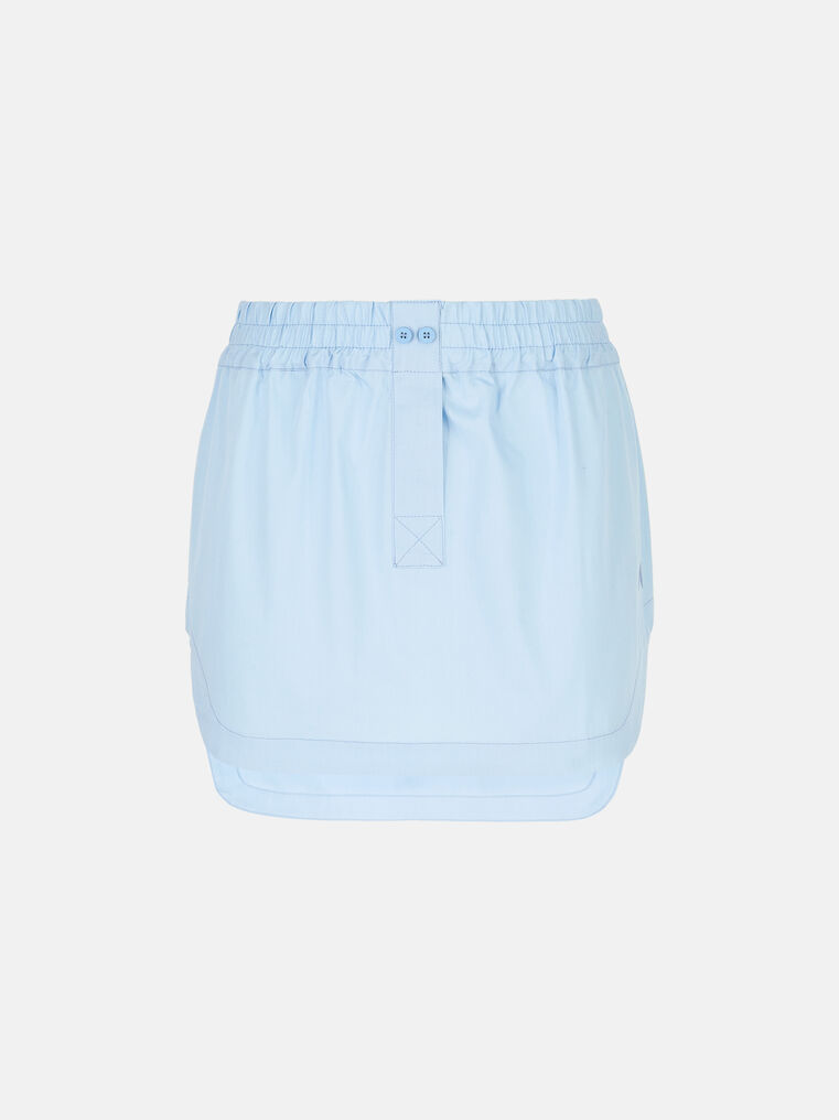 Shop Attico ''rooney'' Dusty Blue Mini Skirt