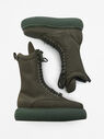 THE ATTICO "Selene" military green boots flatform
