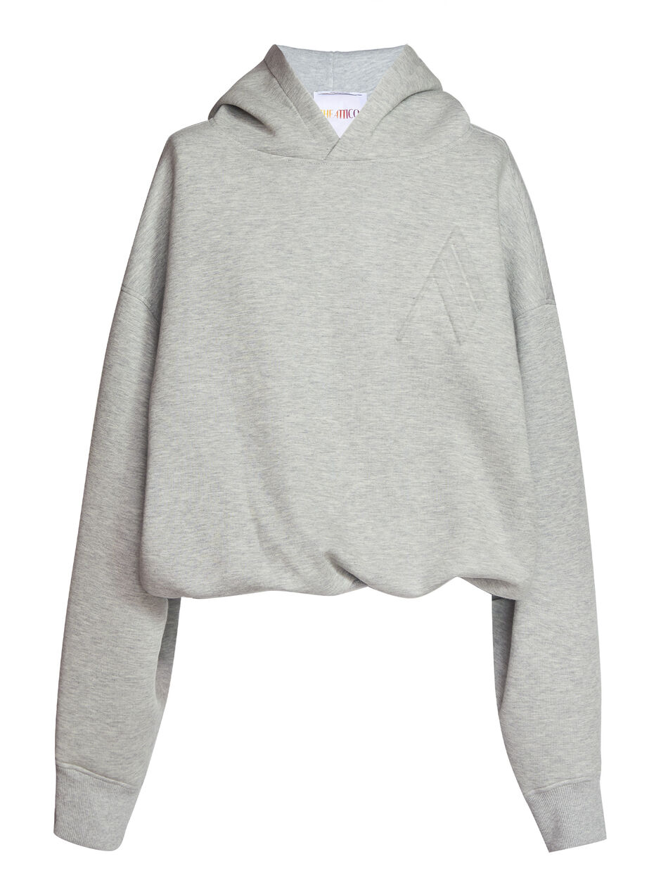 THE ATTICO "Maeve" light grey sweater MELANGE 212WCT45C025183