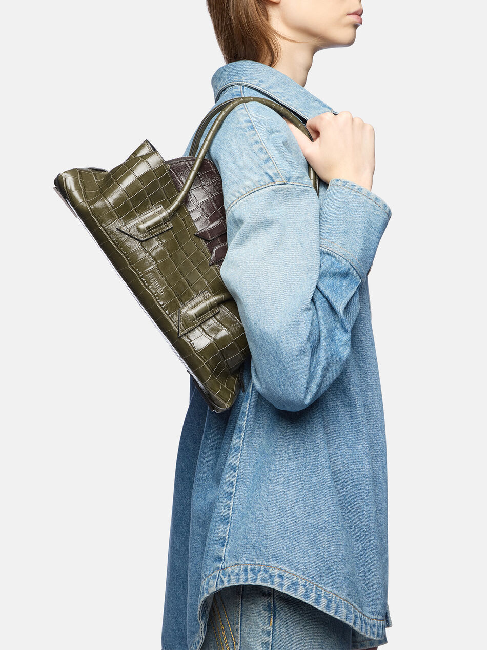 THE ATTICO ''La Passeggiata Small'' green degradee top handle GREEN DEGRADEE 260WAH00058LBT155PR104