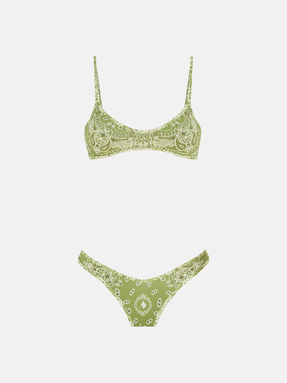 THE ATTICO Green, military green and white bikini Green/military green/white SPEWBB90PA48P824