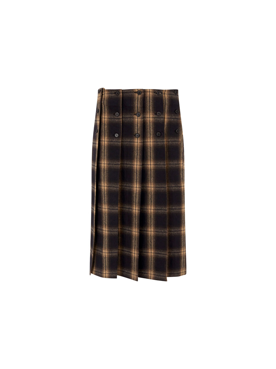 THE ATTICO Brown shades midi skirt Brown shades 260WCS00287CCC124AA594