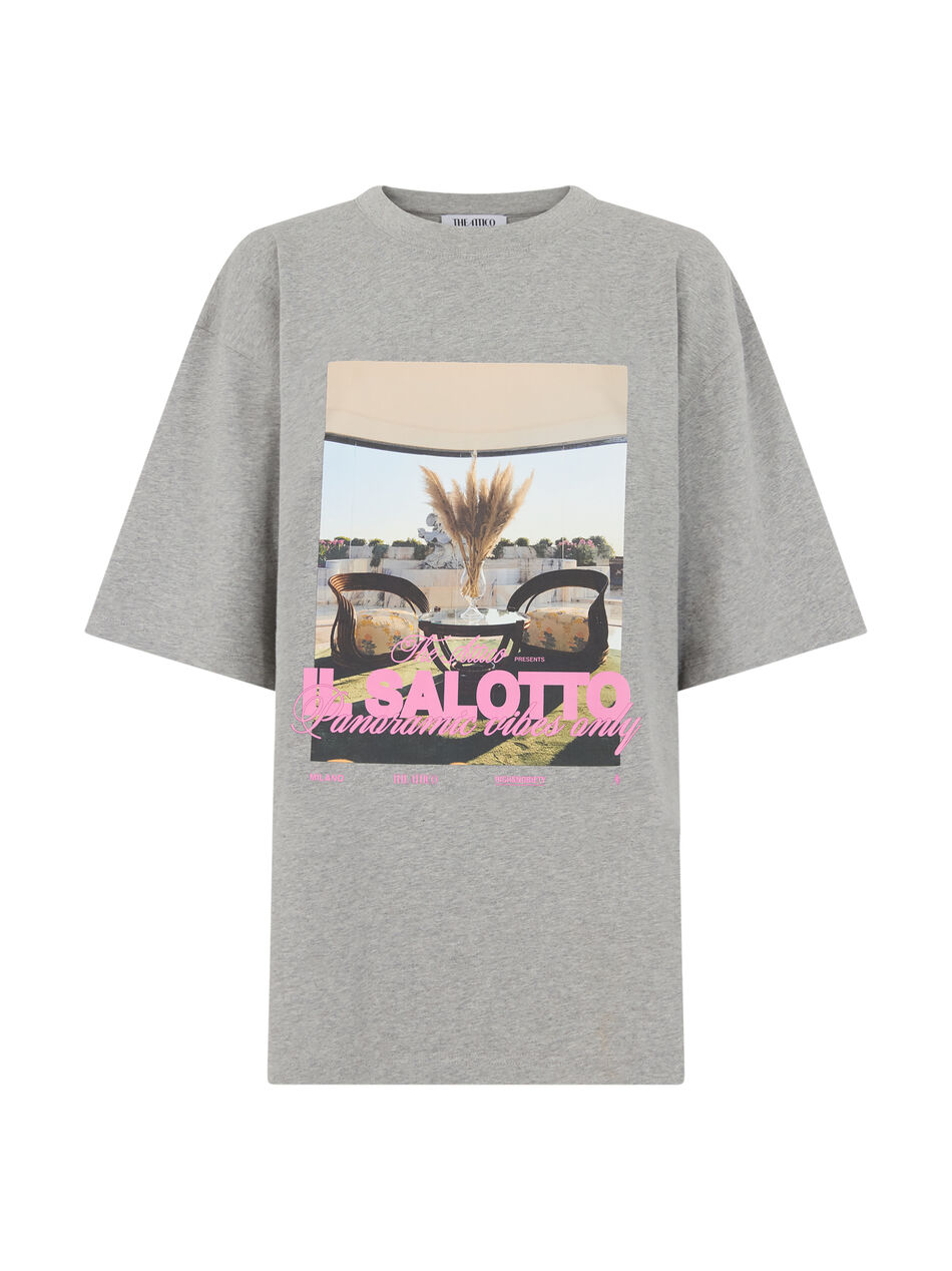 THE ATTICO The Attico x Highsnobiety mèlange grey t-shirt Melange grey SPEWCT00219JJJ034PR183