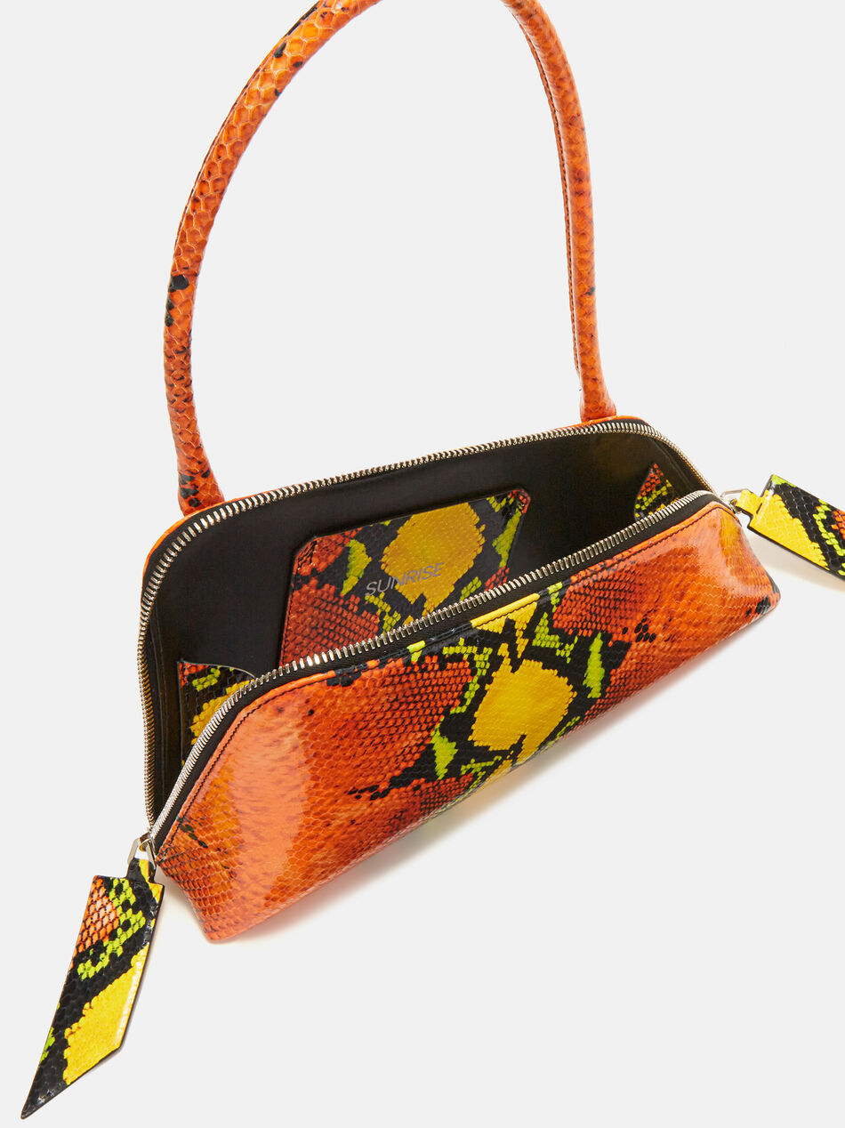 THE ATTICO "Sunrise" orange, black, yellow, green shoulder bag ORANGE/BLACK/YELLOW/GREEN 236WAH42EL003547