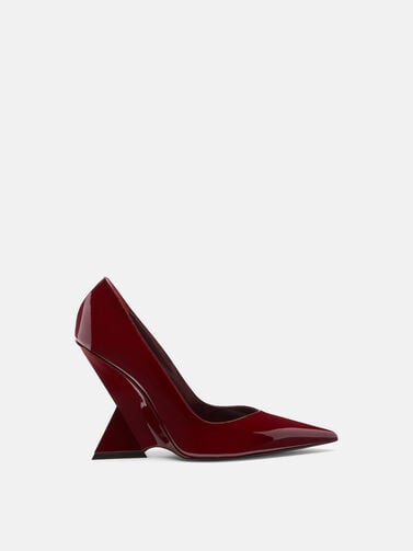 The Attico Pumps gend - ''Cheope'' Wine Red Pump Wine Red Main Leather: 100% Calf Leather Dyed, Bos Taurus Farm Raised COO: East Europe, Insole and