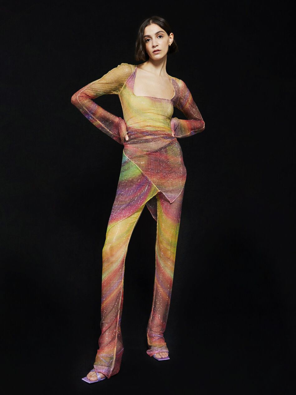 THE ATTICO ''Anemone'' multicolor mini dress Optical multicolor shades 226WCA97T007314