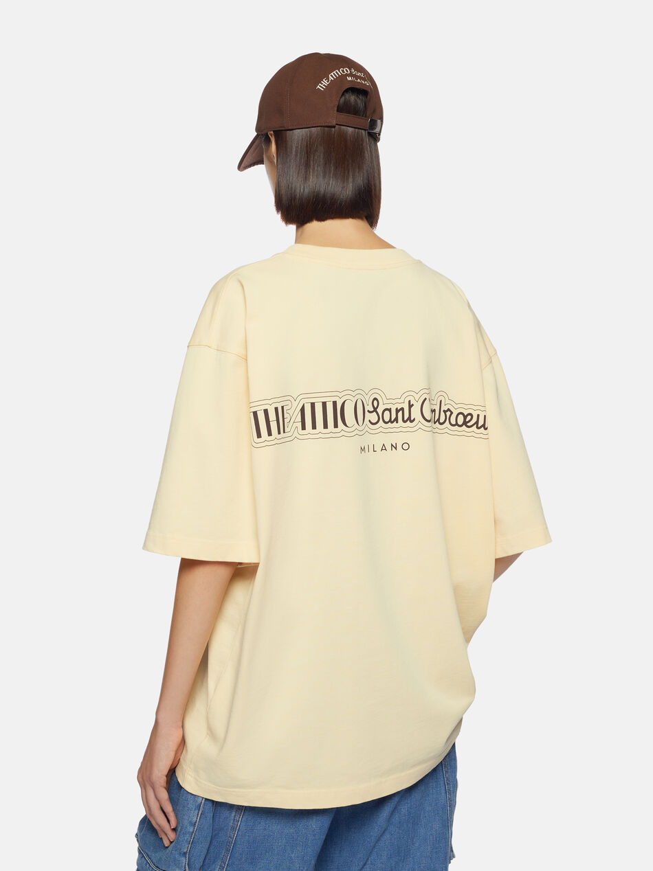 THE ATTICO The Attico Sant Ambroeus ivory t-shirt Ivory SPFWCT219J034507
