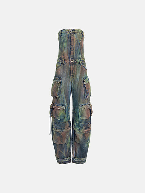 THE ATTICO Camouflage jumpsuit CAMOUFLAGE 238WCO10D065509
