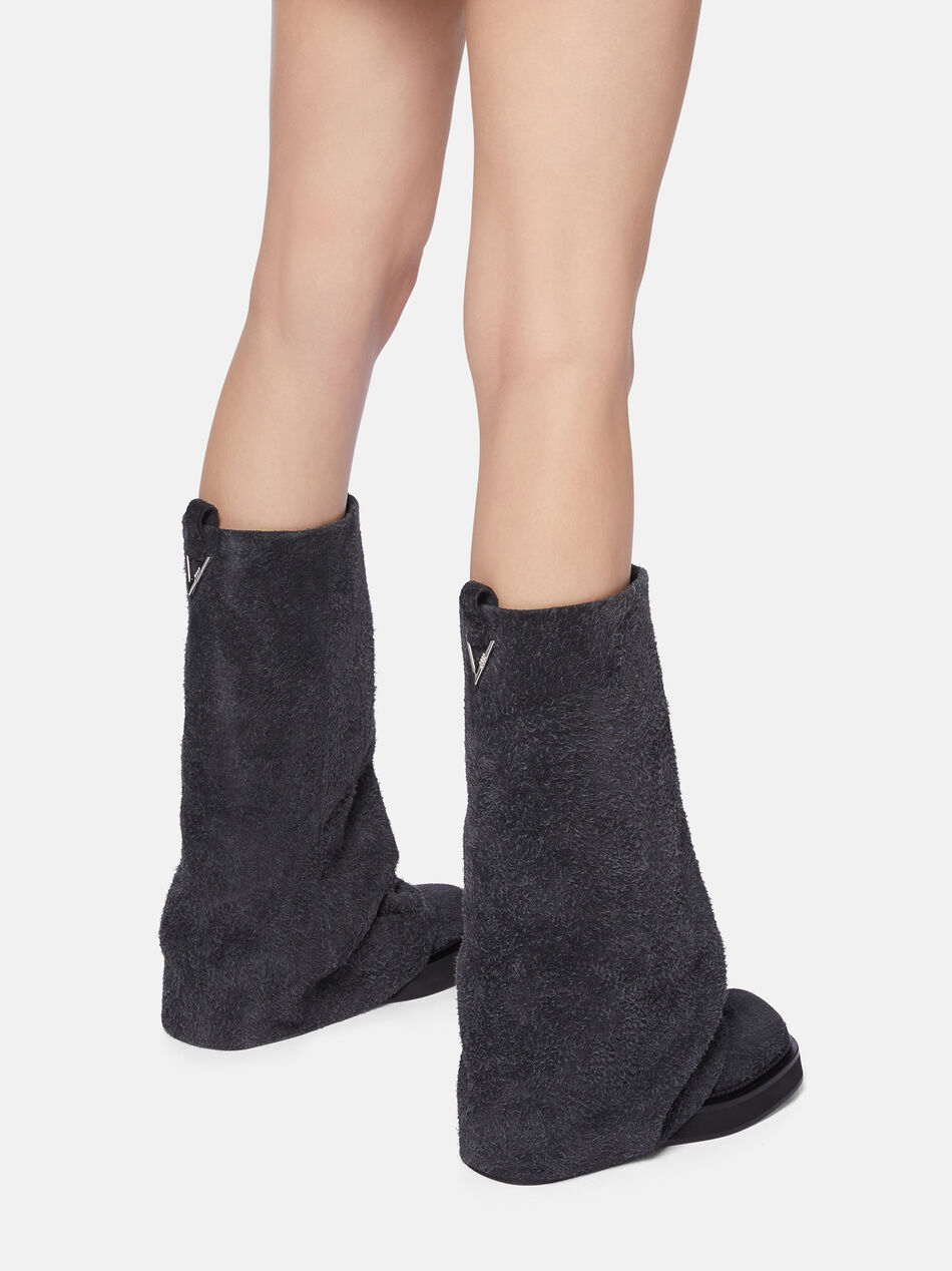 THE ATTICO "Robin'' black melange combat boot Black melange 250WSH00798LBT114AA838