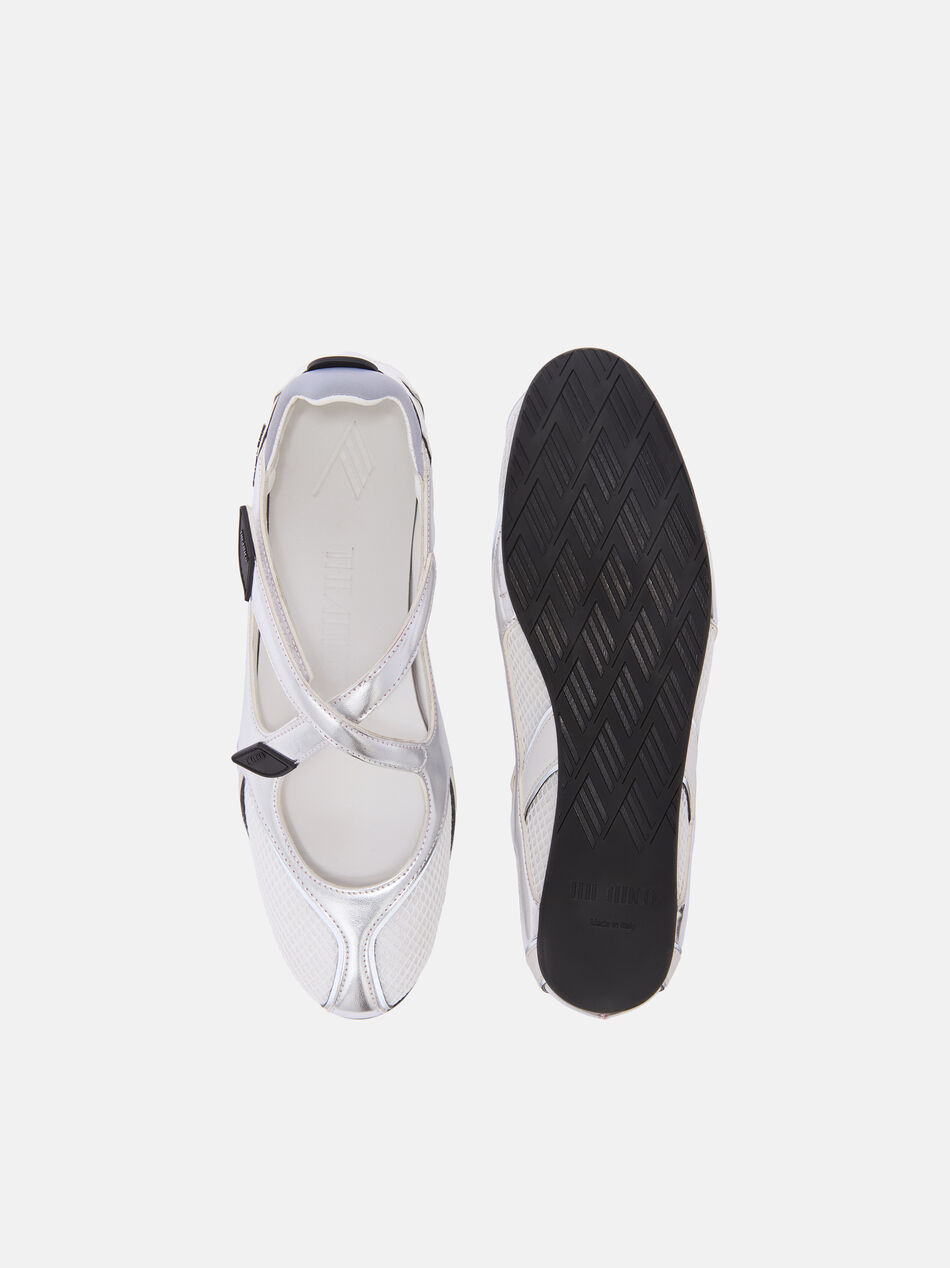 THE ATTICO ''Floor 01'' ballerina flat silver SILVER 250WSH00871MIX024AA002