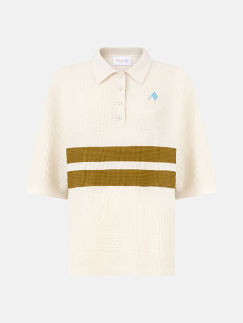 THE ATTICO Light yellow and dark brown t-shirt LIGHT YELLOW/ DARK BROWN 260WCI00032KCC007AA552