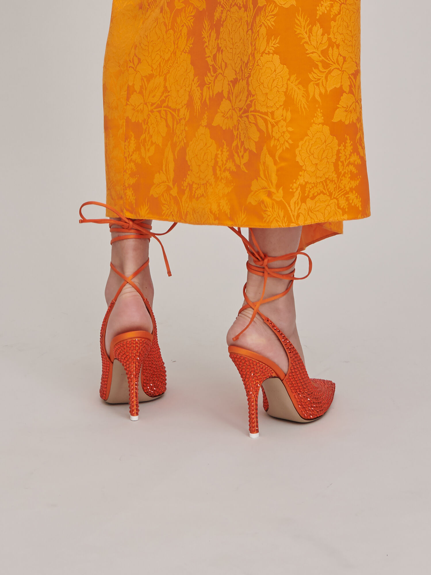 The Attico Shoes The Attico Venus Orange Slingback Pumps With Crystals Buy now attico's shoes or accessories collection. the attico shoes the attico venus orange slingback pumps with crystals