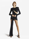 THE ATTICO ''Brigit'' black mini dress  227WCA78RY01100