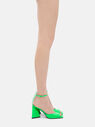 THE ATTICO ''Piper'' fluo emerald sandal  231WS599E056407