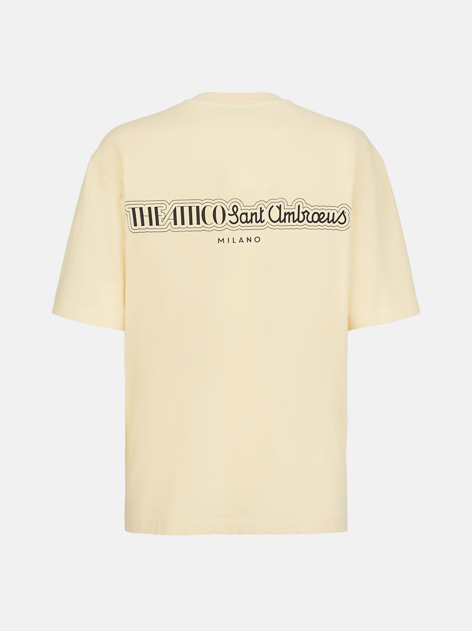 THE ATTICO The Attico Sant Ambroeus ivory t-shirt Ivory SPFWCT219J034507