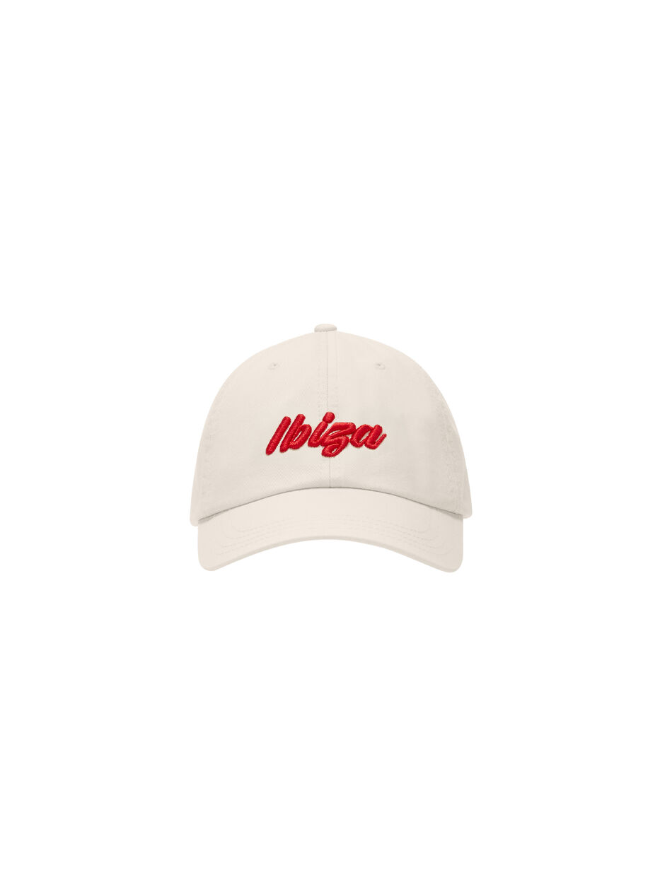 THE ATTICO ''Ibiza'' cap off-white and bright red WHITE/RED SPEWAC37C110059
