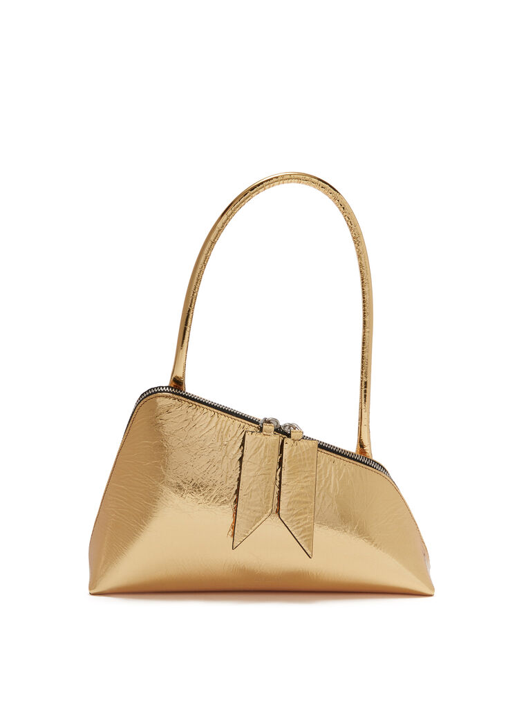 Shop Attico ''sunrise'' Gold Shoulder Bag In Hot Gold
