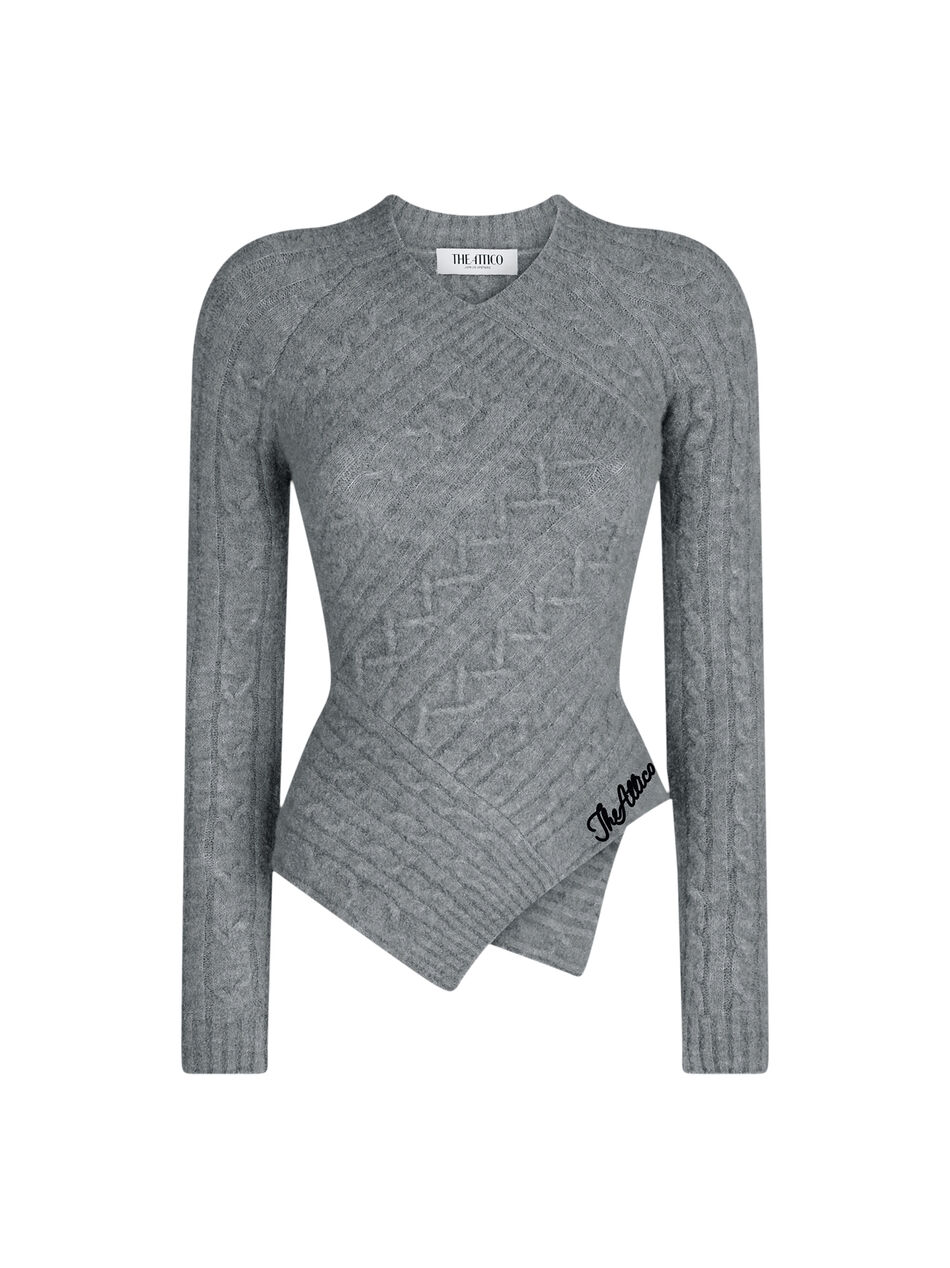 THE ATTICO Melange grey sweater Melange grey 251WCK00119KWW001AA183