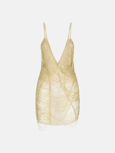 THE ATTICO Pale yellow mini dress PALE YELLOW 250WCA00429EMB006RA044