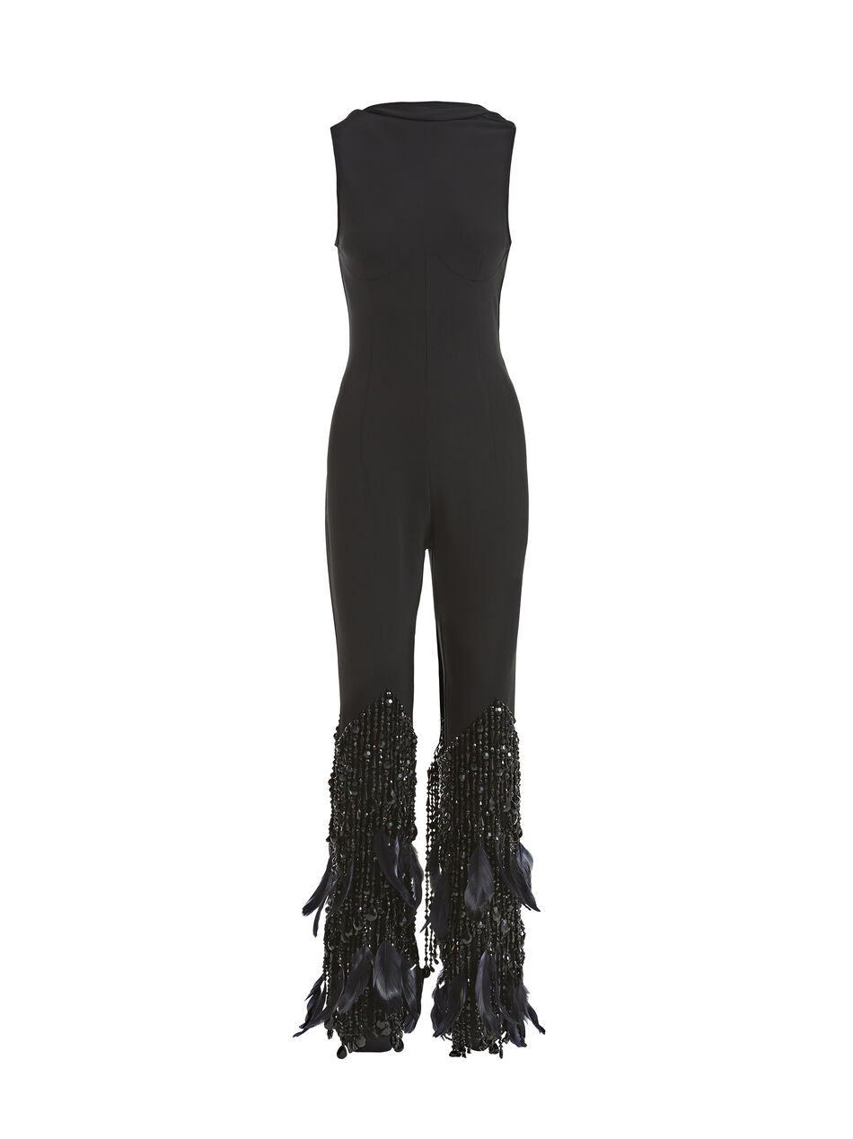 THE ATTICO ''Lotus'' black overall BLACK 226WCO06H121100