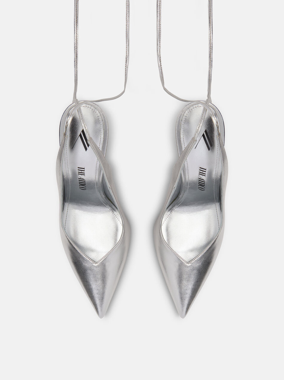 THE ATTICO ''Venus'' silver slingback SILVER 227WS032L017002