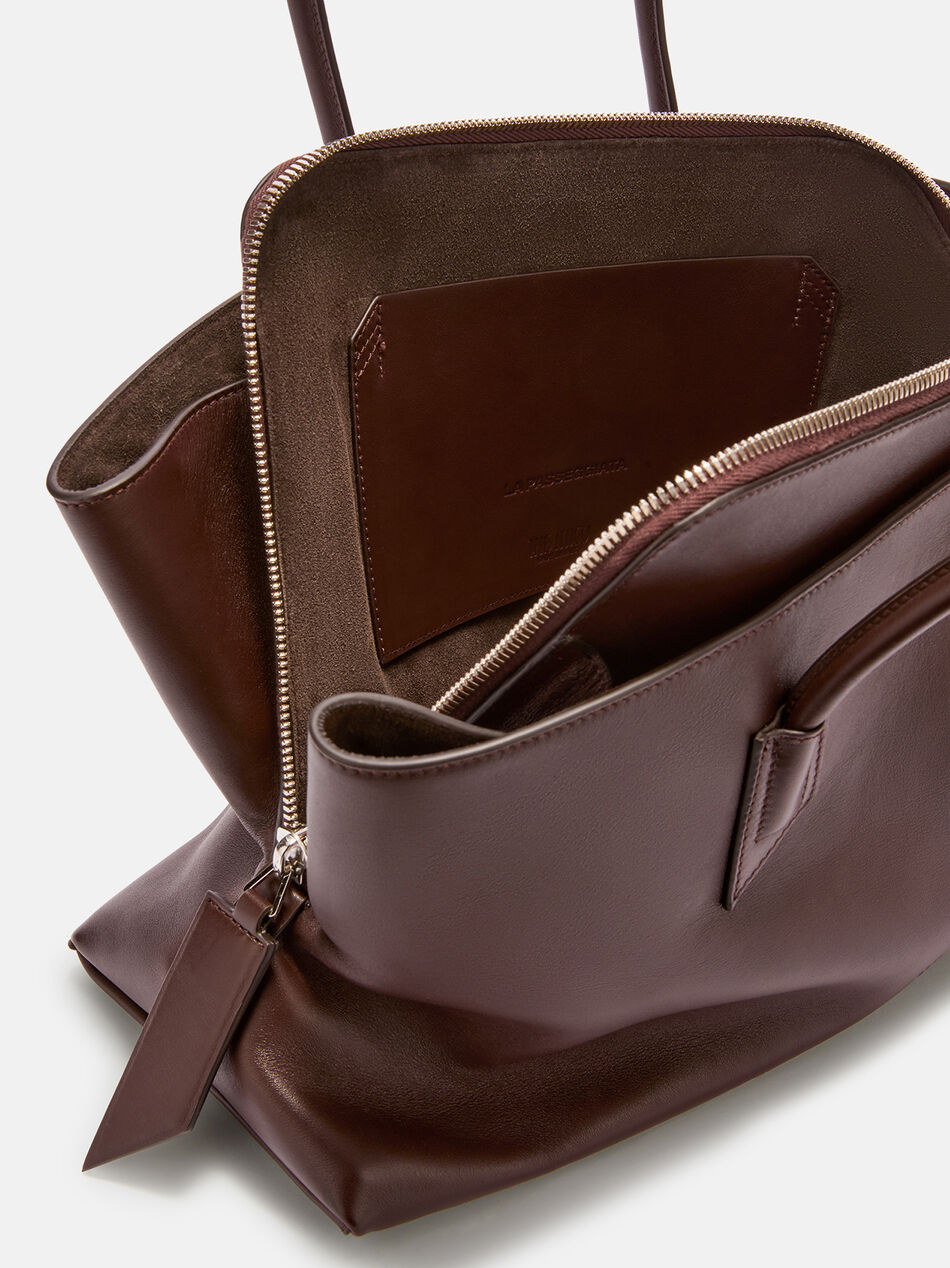 THE ATTICO ''La Passeggiata Medium'' dark brown top handle DARK BROWN 260WAH00054LBT019AA204