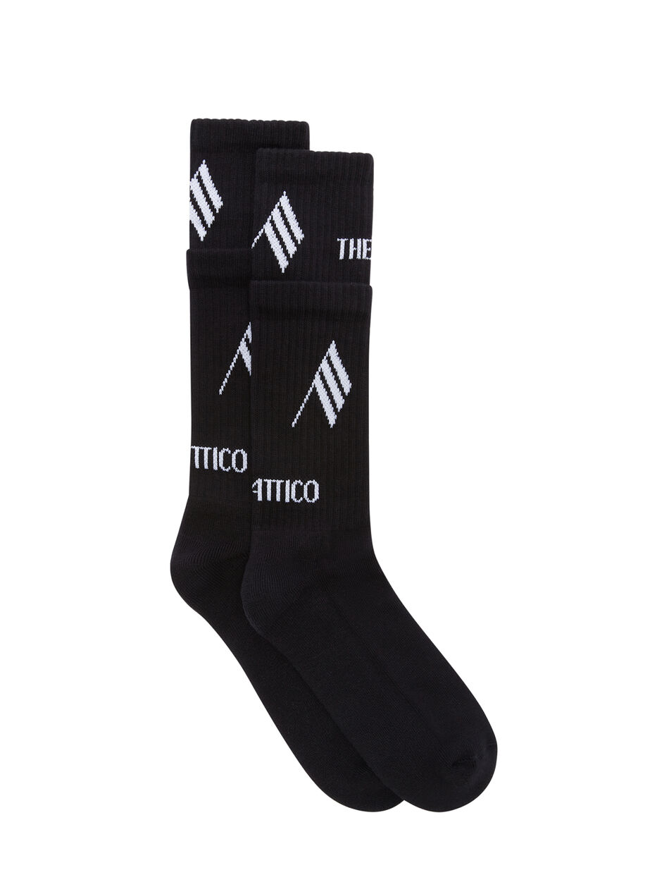 THE ATTICO Black and white double socks Black/white 251WCAK00023CCC121AA414