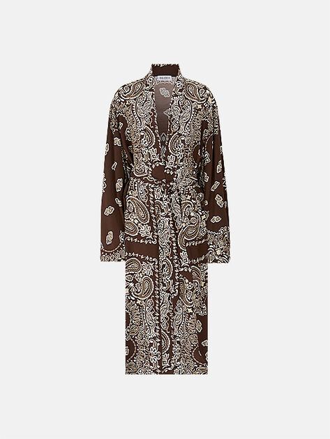 THE ATTICO Brown, beige and white caftan Brown/biege/white SPEWBK01V086P825