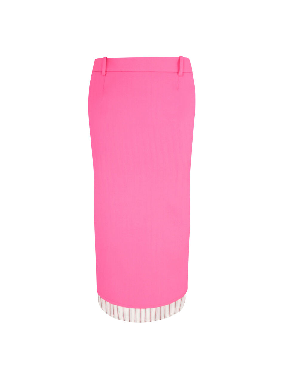 THE ATTICO Neon pink midi skirt Neon pink 260WCS00298WWW068AA367