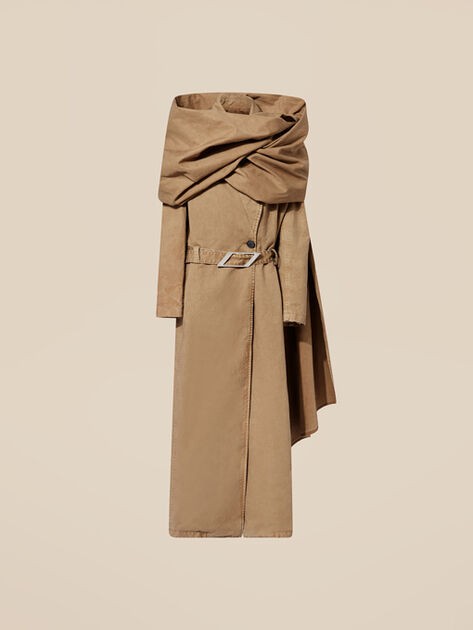 THE ATTICO khaki long coat Cachi 246WCC62C093702