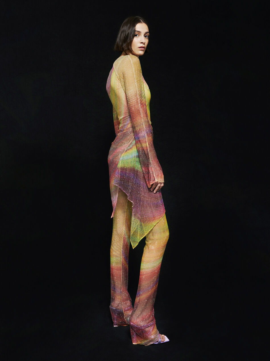 THE ATTICO ''Anemone'' multicolor pants Optical multicolor shades 226WCP68T007314