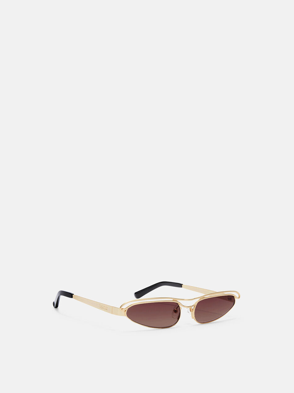 THE ATTICO Black and gold sunglasses BLACK/GOLD 251WAS00034MET008AA105