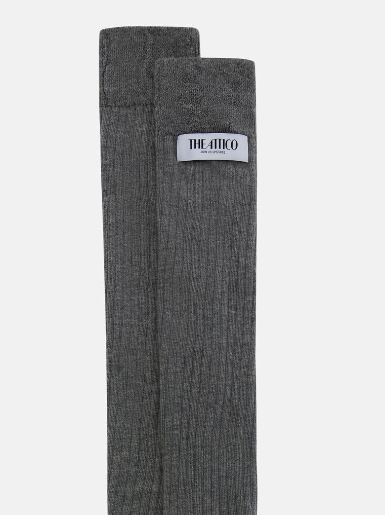 Attico Calzini Melange Grey In Gray