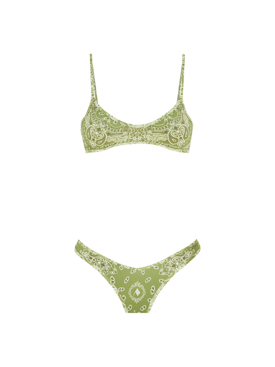 THE ATTICO Green, military green and white bikini Green/military green/white SPEWBB90PA48P824