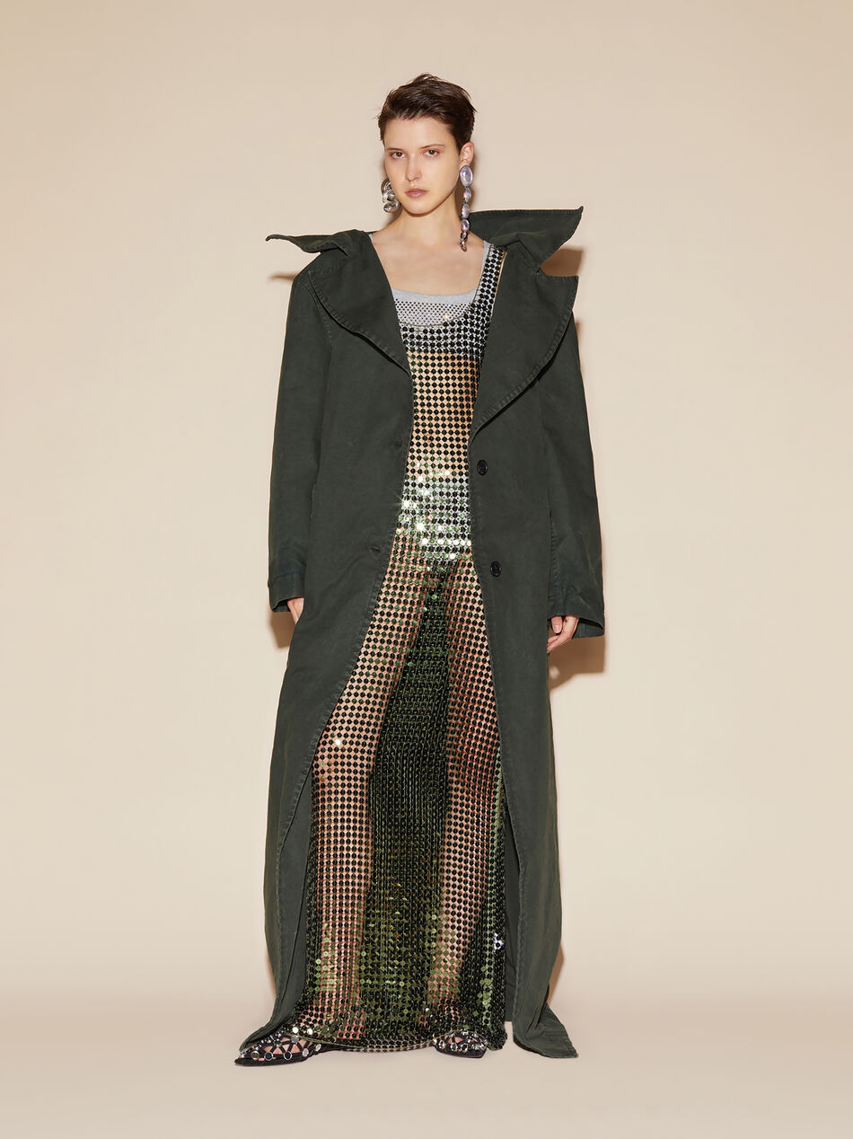 THE ATTICO Ivy green long coat Ivy Green 246WCC61C093152