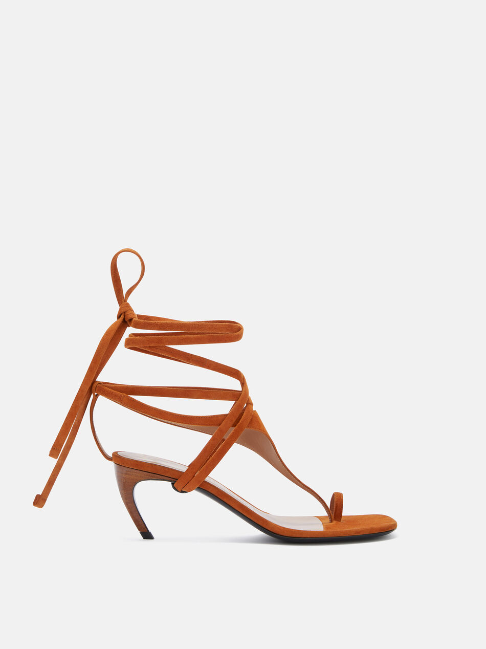 THE ATTICO ''Nova'' thong sandal cigar CIGAR 250WSH00865LBT007AA209