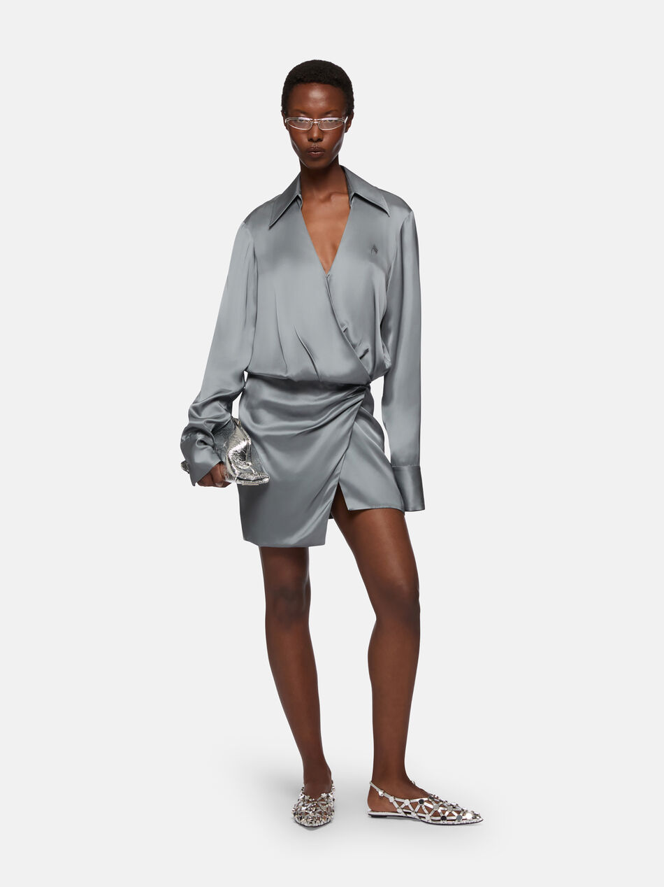 THE ATTICO Grey mini dress GREY 251WCA00394VVV088AA084