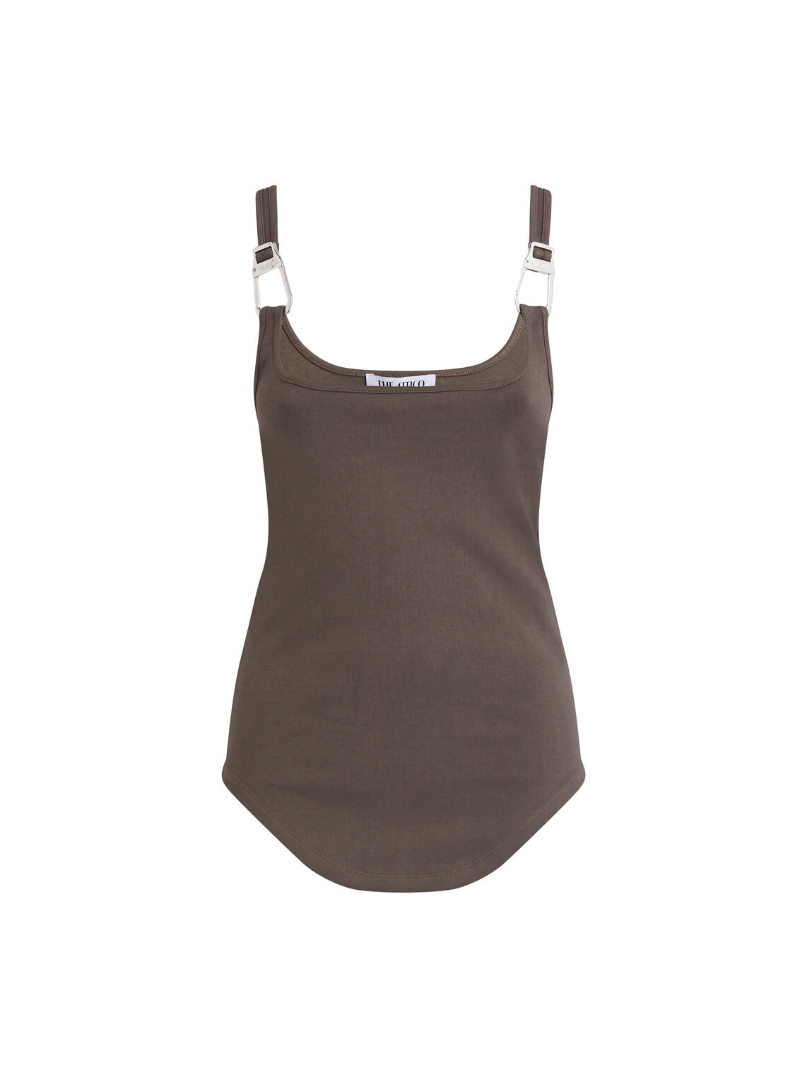 THE ATTICO "Beca" taupe tank top 1