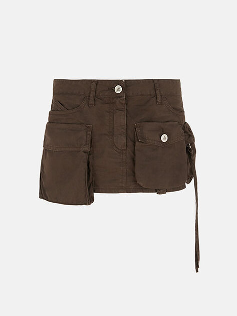 THE ATTICO ''Fay'' brown mini skirt BROWN SPEWCS136C105064