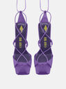 THE ATTICO "Adele'' violet lace-up sandal VIOLET 232WS411V015012